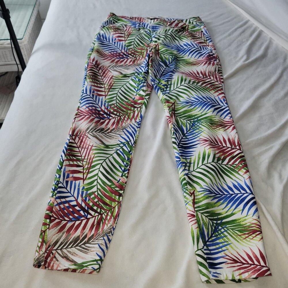 Needle & Cloth Womens Palm Tree Skinny Ankle Pants Jeans Multicol  Size 10
